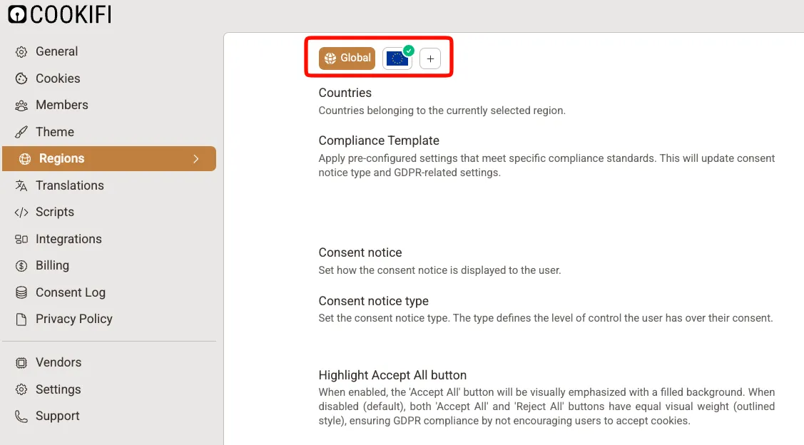 Cookifi - Shopify integration - regions check